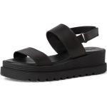 Dámské Kožené sandály Tamaris v černé barvě v elegantním stylu z kůže ve velikosti 40 ve slevě na léto 