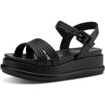 Dámské Páskové sandály Tamaris v černé barvě ve velikosti 42 ve slevě na léto 