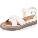 Dámské Kožené sandály Tamaris v bílé barvě v moderním stylu z kůže ve velikosti 40 ve slevě na léto 