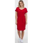 Dámské Letní šaty v červené barvě z viskózy ve velikosti XXL plus size 