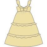 Dámské Maxi šaty Moodo v žluté barvě z polyesteru ve velikosti XS s krátkým rukávem ve slevě Svatební hosté 