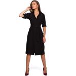 Dámské Denní šaty Stylove v černé barvě z viskózy ve velikosti XXL ve slevě plus size 