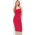 Dámské Letní šaty Trendyol v červené barvě z polyesteru ve velikosti S ve slevě 
