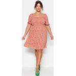 Dámské Denní šaty Trendyol ve smetanové barvě v ležérním stylu z viskózy ve velikosti XXL ve slevě plus size 