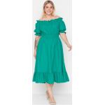 Dámské Šaty Trendyol v zelené barvě z bavlny ve velikosti XL ve slevě plus size 