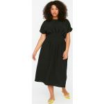 Dámské Denní šaty Trendyol v černé barvě z polyesteru ve velikosti XXL maxi ve slevě plus size 