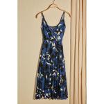 Dámské Letní šaty Trendyol v modré barvě s květinovým vzorem ve velikosti S bez rukávů ve slevě 