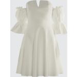 Dámské Letní šaty Trendyol v bílé barvě z polyesteru ve velikosti 9 XL s krátkým rukávem mini s odhalenými rameni ve slevě 