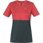 Dámské Cyklistické dresy Hannah v červené barvě z polyesteru ve velikosti S s krátkým rukávem ve slevě 