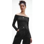 Dámská Designer  Trička s dlouhým rukávem Calvin Klein v černé barvě s dlouhým rukávem 
