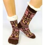 Dámské Termo ponožky v hnědé barvě ve velikosti 38 vánoční 