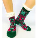 Dámské Termo ponožky v zelené barvě ve velikosti 38 vánoční 
