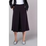 Dámské Culottes kalhoty v černé barvě v ležérním stylu z viskózy ve velikosti 10 XL s vysokým pasem 