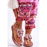 Dámské Sandály bez podpatku v pudrové barvě ve velikosti 41 na léto 
