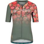Dámské Cyklistické dresy Kilpi v khaki barvě z polyesteru ve velikosti 3 XL s krátkým rukávem ve slevě plus size 