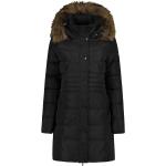 Dámské Zimní kabáty Frogies v černé barvě z polyesteru ve velikosti XS dlouhé ve slevě 