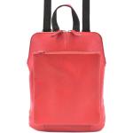 Dámský / dívčí kožený batoh a kabelka v jednom Arteddy - červená