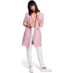 Dámské Kabáty Bewear v růžové barvě z bavlny ve velikosti XXL ve slevě plus size 