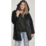 Dámský kabát // Urban Classics Ladies Hooded Teddy Coat black