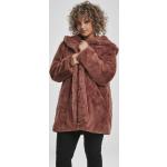 Dámský kabát // Urban Classics Ladies Hooded Teddy Coat darkrose