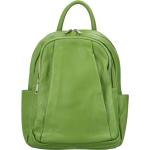 Dámské Kožené batohy Delami v zelené barvě s vnitřním organizérem 