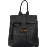 Dámské Kožené batohy Italy v černé barvě v elegantním stylu z hovězí kůže s motivem Top Model 