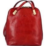 Dámské Kožené batohy Katana v červené barvě v elegantním stylu z hovězí kůže 