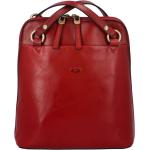 Dámské Kožené batohy Katana v červené barvě v elegantním stylu z hovězí kůže 
