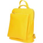Dámské Kožené batohy v žluté barvě z kůže 