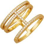 Dámské Zlaté prsteny Golden Style z krystalu ve velikosti 58 