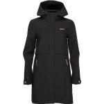 Dámské Softshellové kabáty Loap Nepromokavé Prodyšné v černé barvě ze softshellu ve velikosti XS ve slevě 