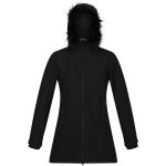 Dámské Softshellové kabáty Regatta v černé barvě z umělé kožešiny 