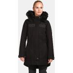 Dámské Zimní bundy s kapucí Kilpi v černé barvě z polyesteru ve velikosti XL ve slevě 