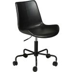 Designové židle v černé barvě z koženky čalouněné 