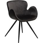 Designové židle v černé barvě v elegantním stylu ze sametu 