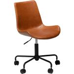 Designové židle ve světle hnědé barvě z koženky čalouněné 