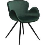 Designové židle v zelené barvě v elegantním stylu ze sametu 