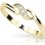 Zásnubní prsteny s diamantem Danfil v žluté barvě ze zlata Diamantové z 14k zlata 