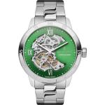Pánské Náramkové hodinky v zelené barvě s automatickým pohonem se safírovým sklíčkem 