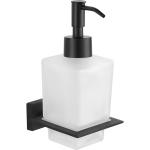 Dávkovače mýdla v černé barvě v minimalistickém stylu z kovu 
