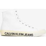 Pánské Designer Kotníkové tenisky Calvin Klein Jeans v bílé barvě ve velikosti 42 ve slevě 