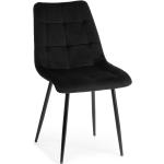 Designové židle v černé barvě v elegantním stylu ze sametu 