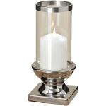 Svícny ve stříbrné barvě v elegantním stylu ze skla o velikosti 21 cm 