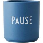 Šálky Design Letters v modré barvě ve vintage stylu z porcelánu vhodné do myčky nadobí 