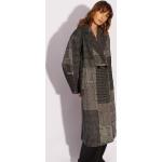 Dámské Klasické kabáty Desigual v ležérním stylu z vlny ve velikosti Oversize s dlouhým rukávem dlouhé s výstřihem do V ve slevě 