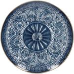 Dezertní talíře v modré barvě z keramiky s průměrem 21 cm 