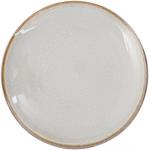 Dezertní talíře v šedé barvě z keramiky s průměrem 21 cm 
