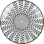 Dezertní talíře v černé barvě z porcelánu s průměrem 19 cm 