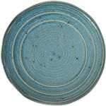 Dezertní talíře v tyrkysové barvě z keramiky s průměrem 19 cm 
