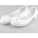 Dívčí Elegantní baleríny v bílé barvě v elegantním stylu ve velikosti 37 Svatební hosté 